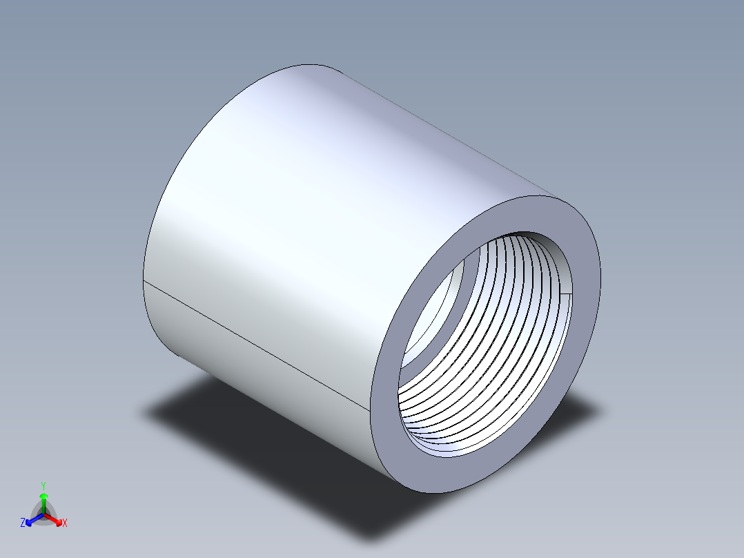 聚氯乙烯配件14-Sch80_FemaleAdapter_SxFPT_835-012 _1.25in正等轴测图