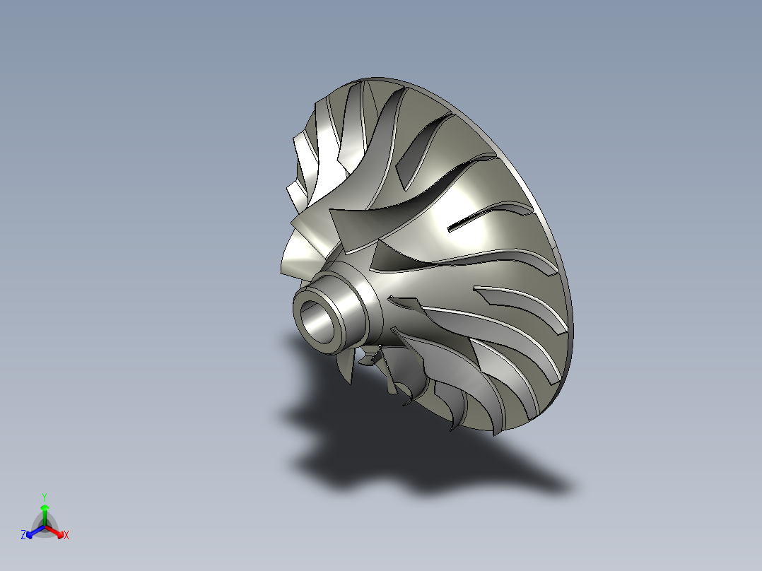 叶轮 (22)正等轴测图