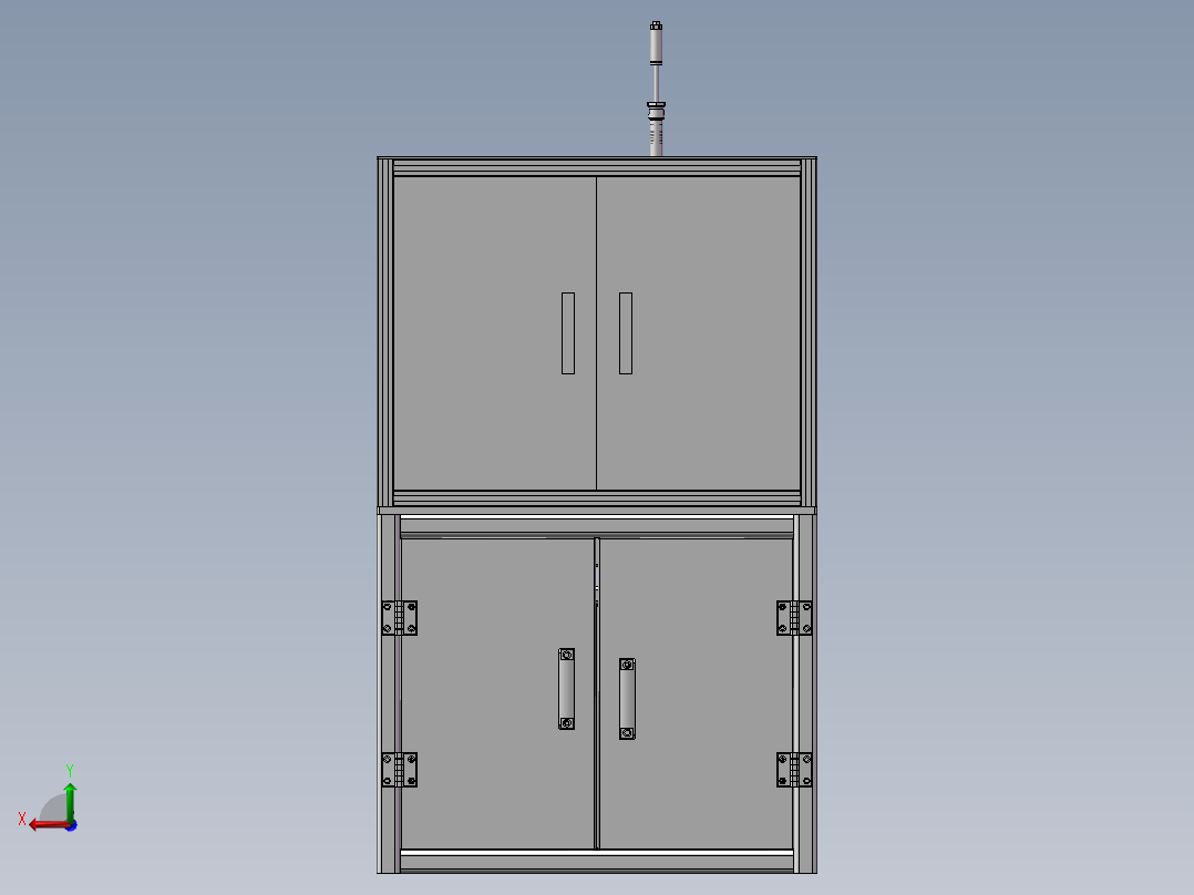 三轴自动锁螺丝机后视图