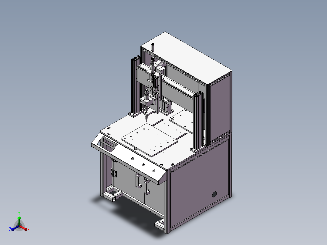 三轴自动锁螺丝机正等轴测图