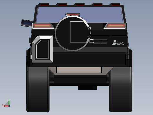 悍马造型越野车3D图纸 Solidworks设计后视缩略图