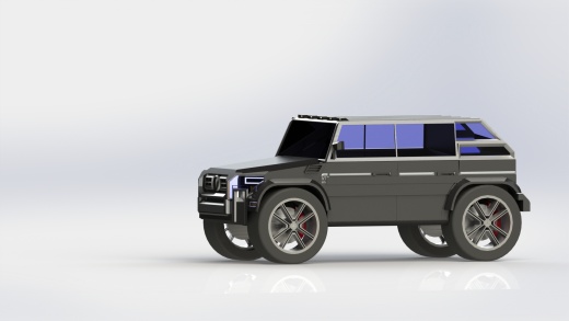 悍马造型越野车3D图纸 Solidworks设计缩略图