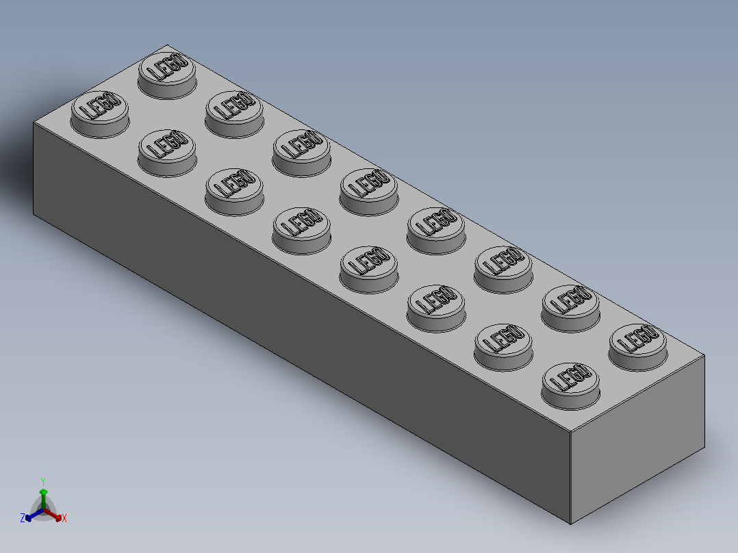 乐高套装 4421基本积木-300701 White Brick 2 x 8.SLDPRT