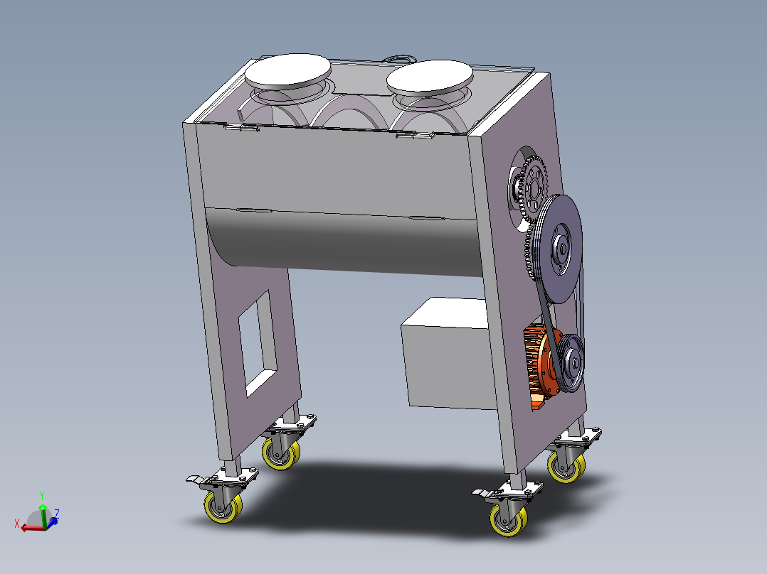 双行星混合机设计含三维二维说明书1127967主视图