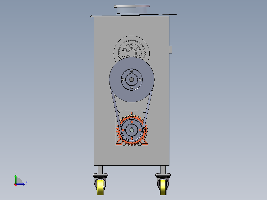 双行星混合机设计含三维二维说明书1127967左视图