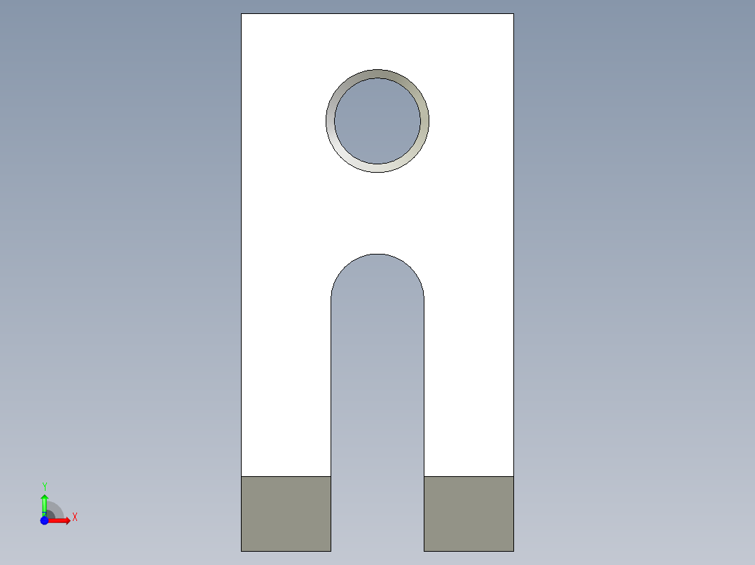 U形壓板5584-3D多系列多零件图纸模型前视图