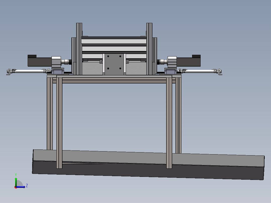 铁杆长轴双头攻丝机M8自动上下料自动攻丝（sw22可编辑+工程图）左视图