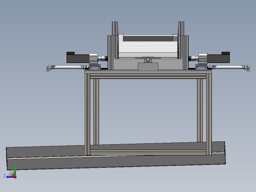 铁杆长轴双头攻丝机M8自动上下料自动攻丝（sw22可编辑+工程图）右视缩略图
