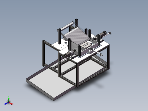 铁杆长轴双头攻丝机M8自动上下料自动攻丝（sw22可编辑+工程图）正等轴测缩略图