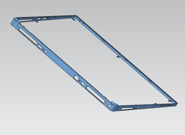 屏幕中框检测孔位置度检具模型三维+CAD