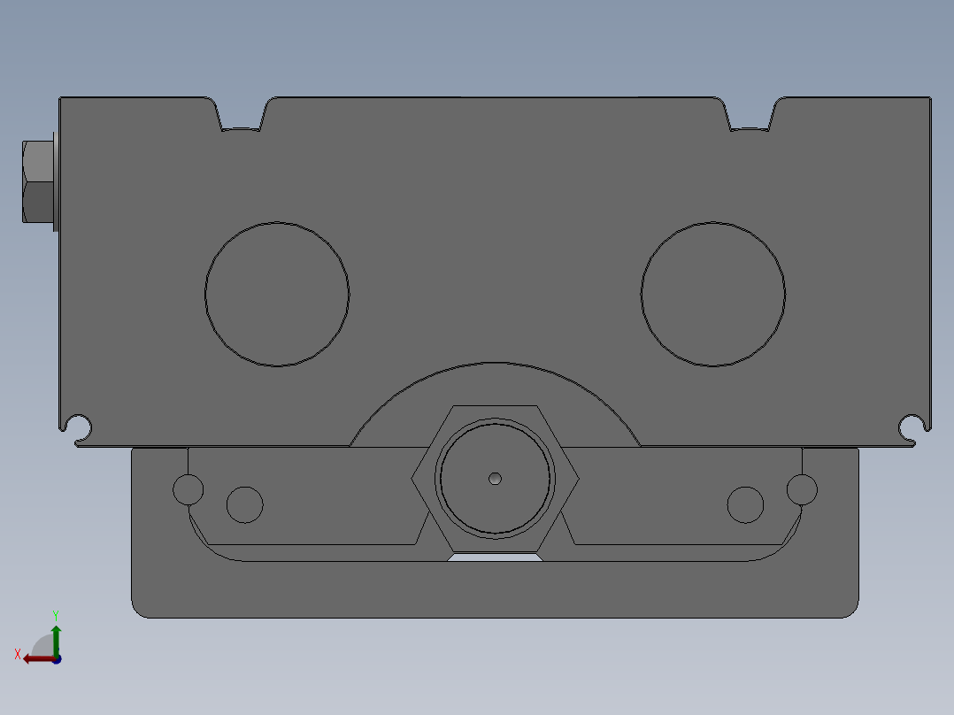 MXQ20 气动滑台（循环式直线导轨）双缸型[MXQ20A-30-ZH1]后视图