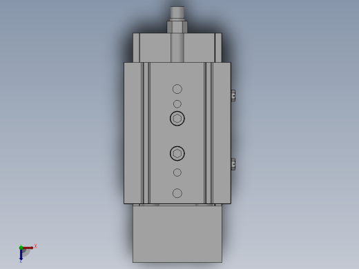 MXQ20 气动滑台（循环式直线导轨）双缸型[MXQ20A-30-ZH1]俯视缩略图
