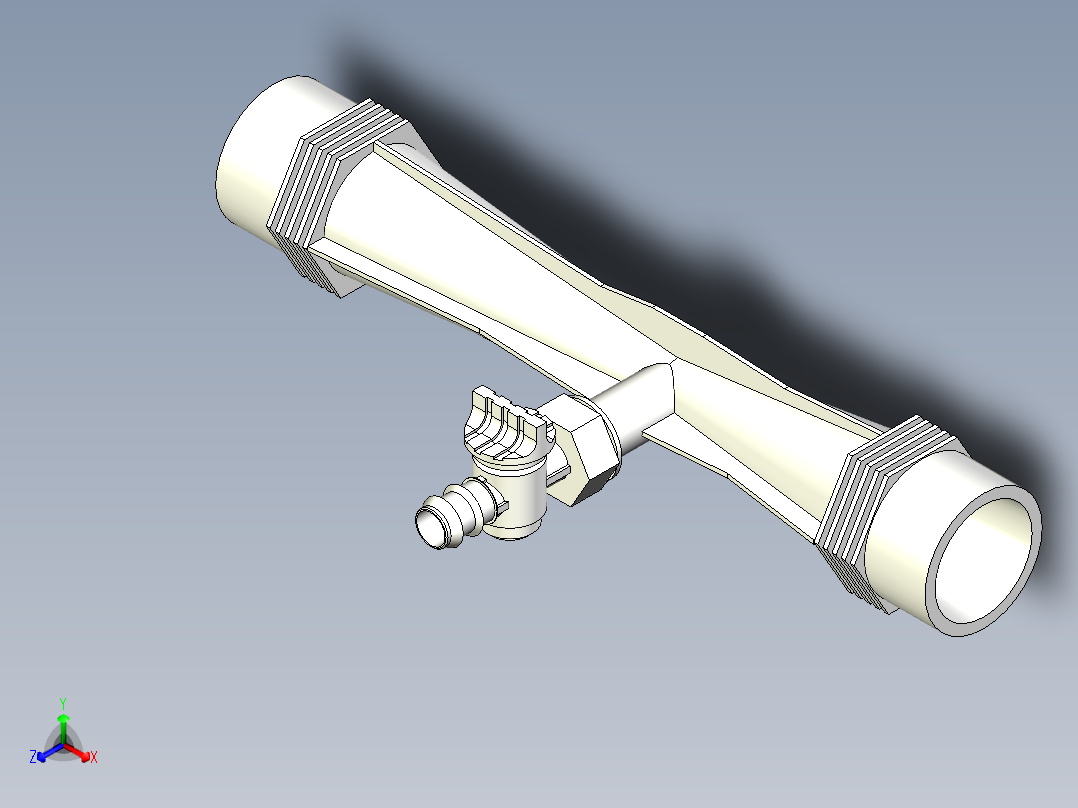 sw文丘里管正等轴测图