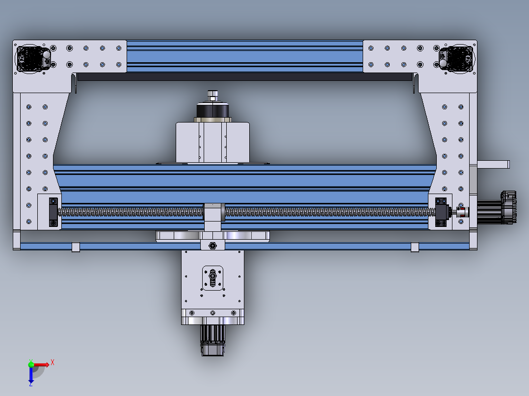 NEMA23 雕刻机俯视图