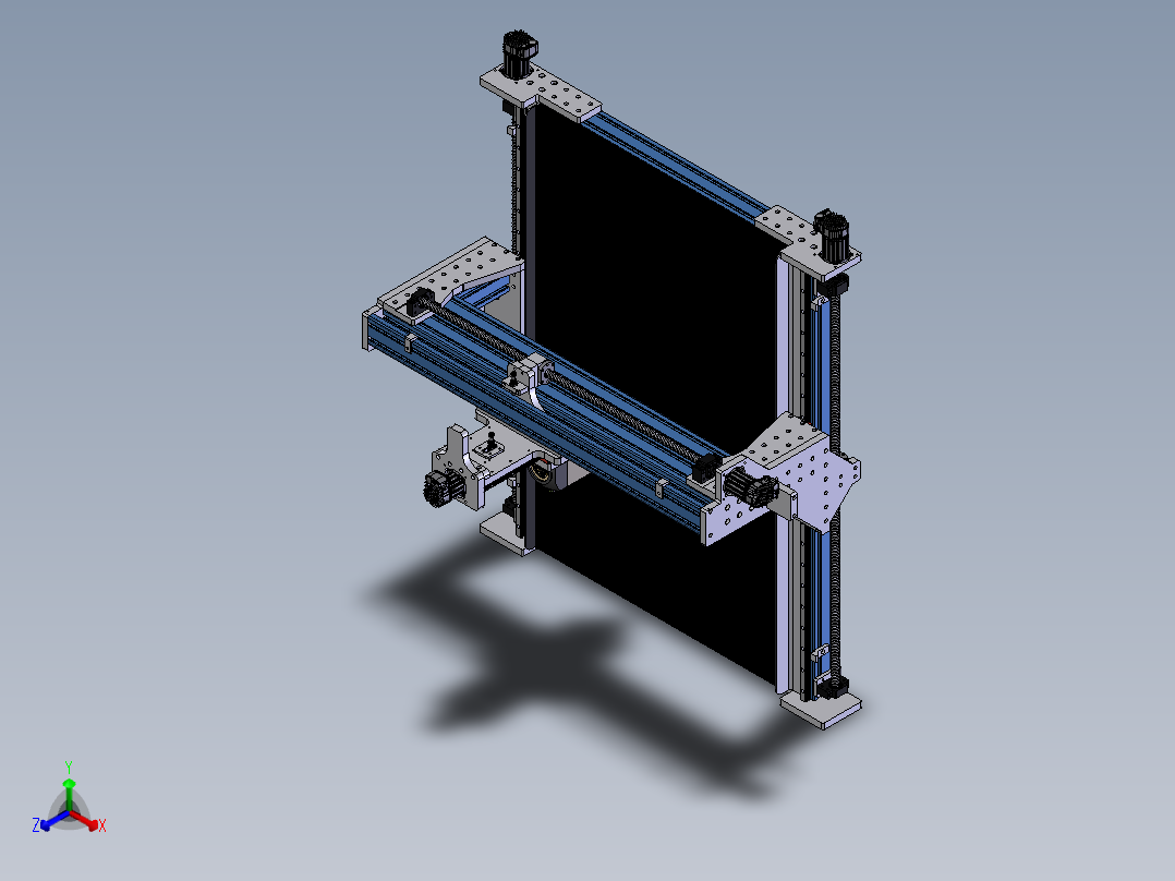 NEMA23 雕刻机正等轴测图
