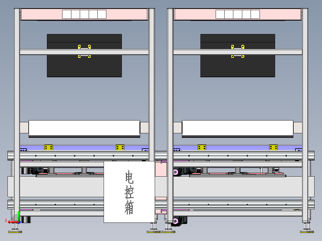 模块化顶升移栽线体后视图