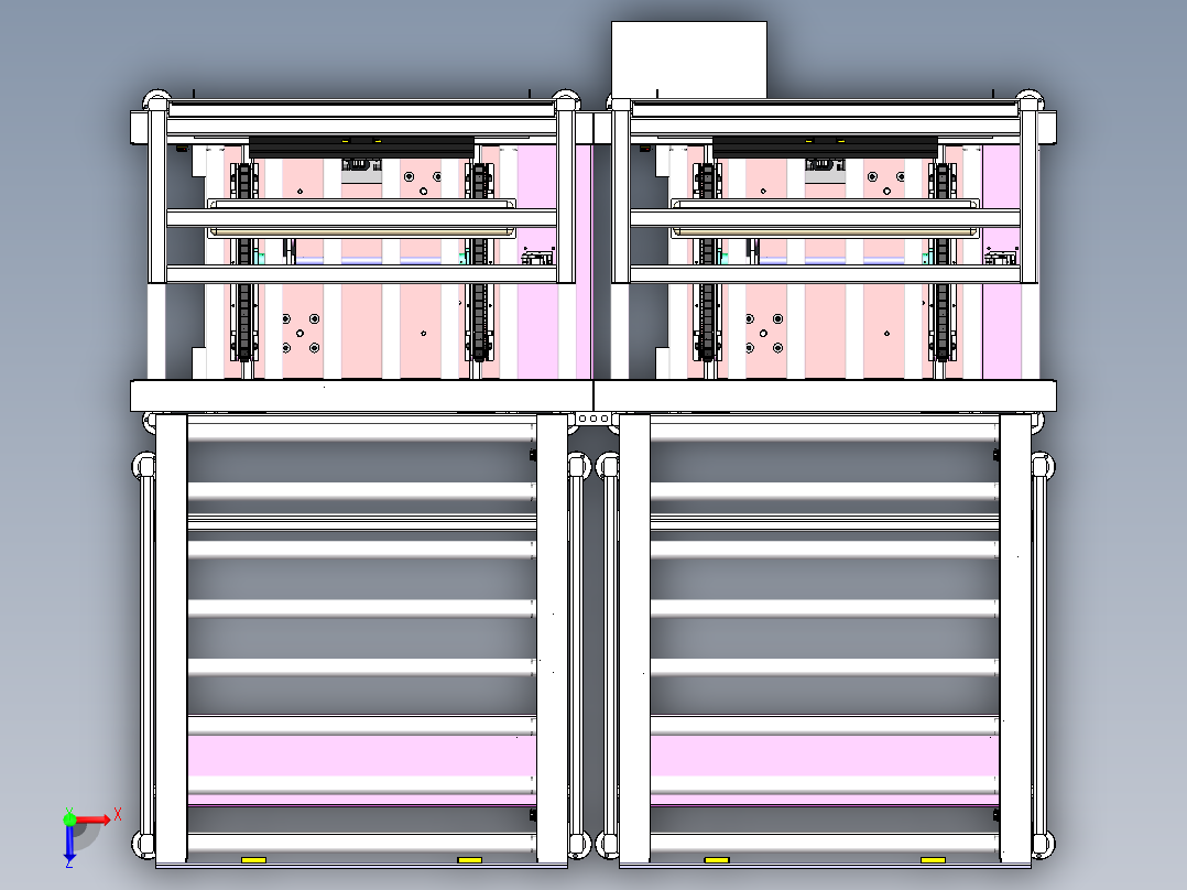 模块化顶升移栽线体俯视图