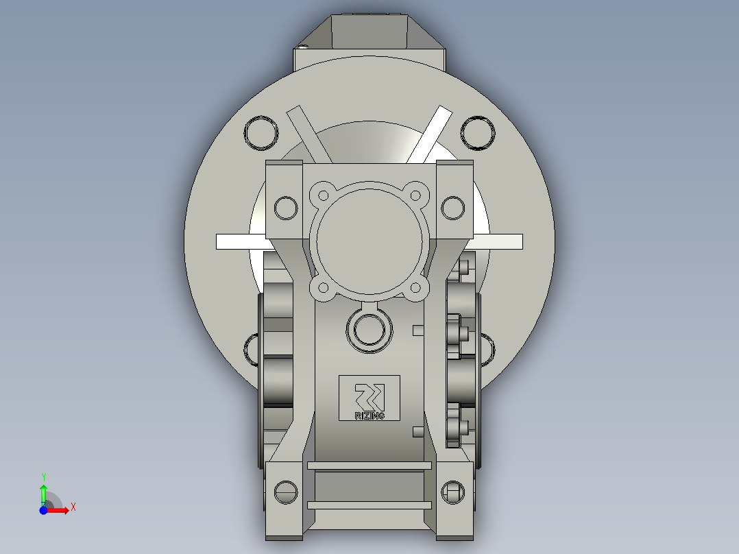 XMRV040-090型蜗轮蜗杆减速机XMRV07530FA190B5B3YS-11-4P前视图