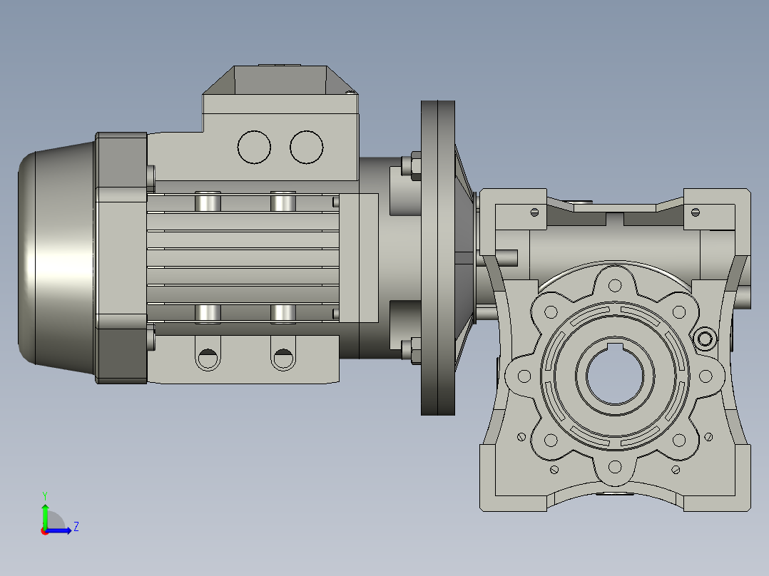 XMRV040-090型蜗轮蜗杆减速机XMRV07530FA190B5B3YS-11-4P左视图