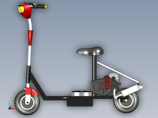 solar-bike太阳能自行车模型前视缩略图