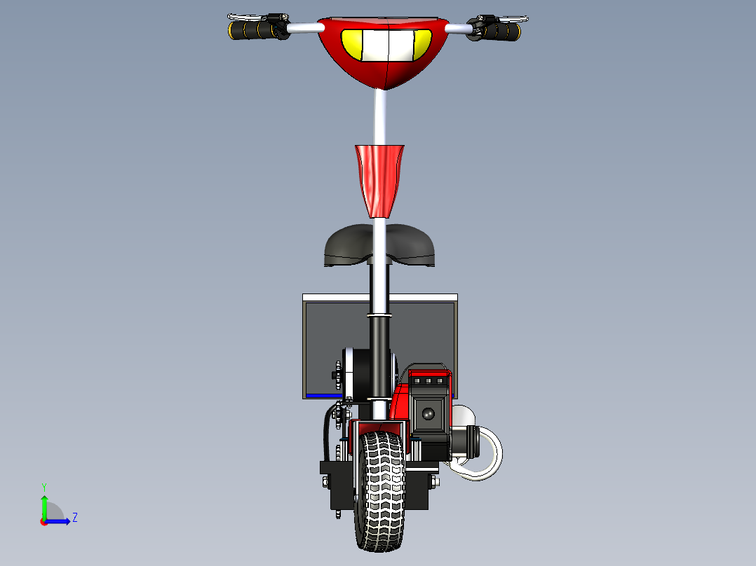 solar-bike太阳能自行车模型左视图