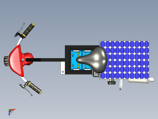 solar-bike太阳能自行车模型俯视缩略图