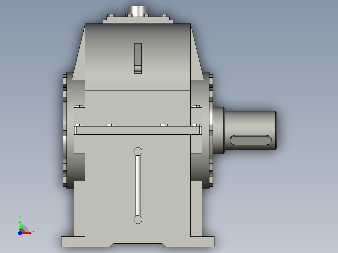 副起升减速器前视图
