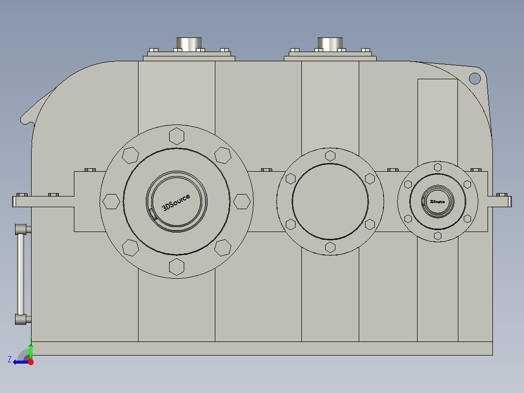 副起升减速器右视图