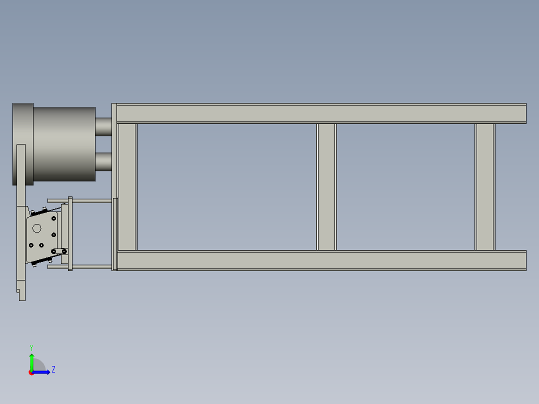 击球自动上料总成左视图