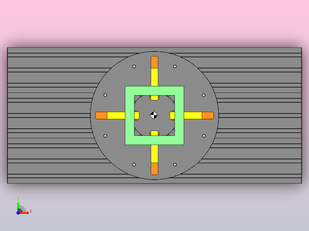四爪同步夹持卡盘前视图