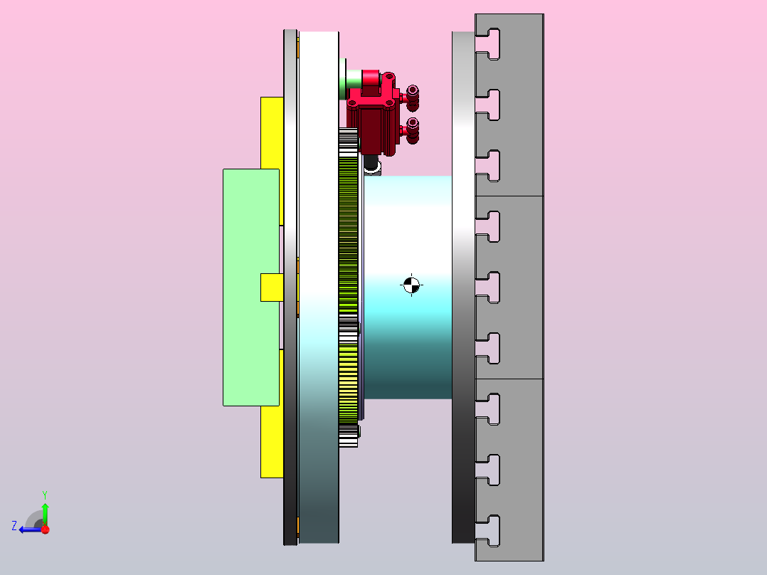 四爪同步夹持卡盘右视图