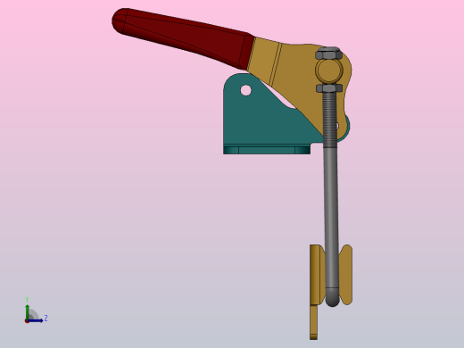 连杆拉扣，夹钳锁扣SW3dPS-53440左视缩略图