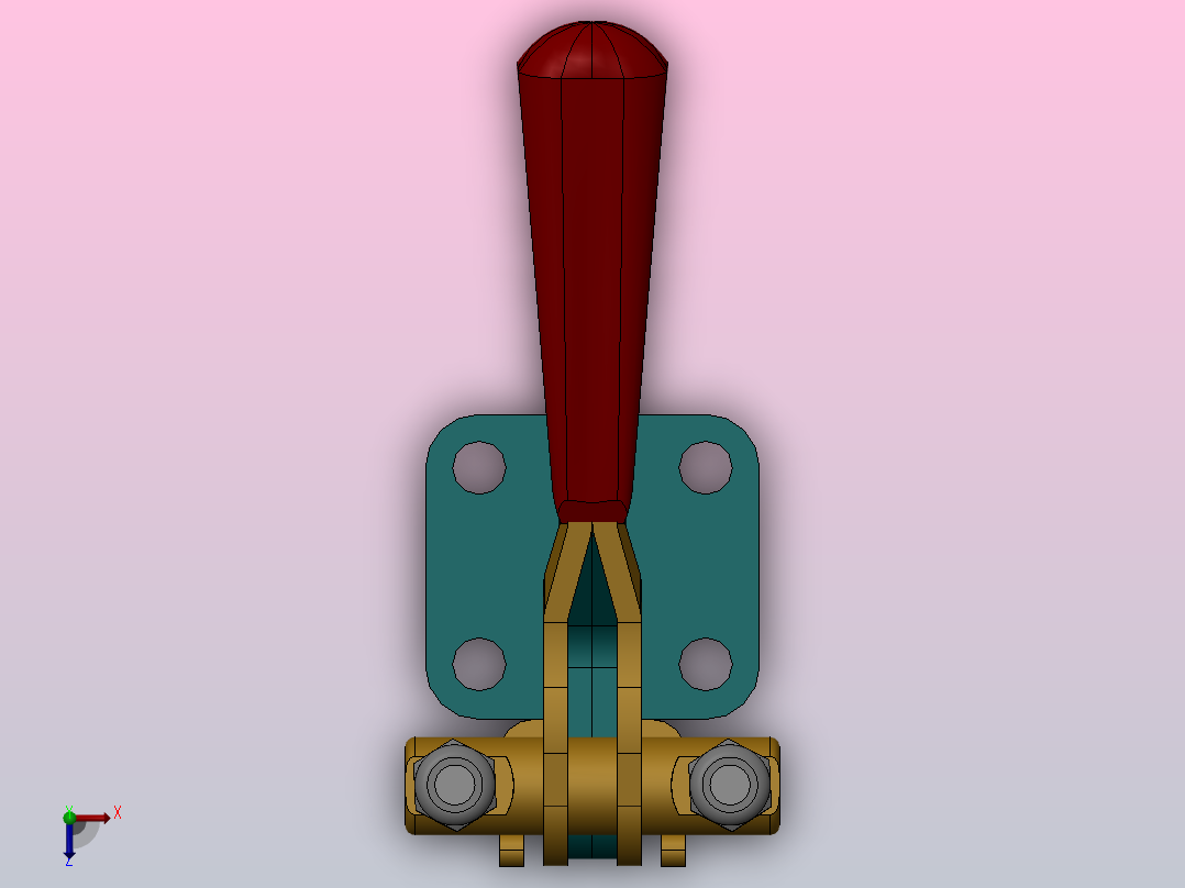 连杆拉扣，夹钳锁扣SW3dPS-53440俯视图