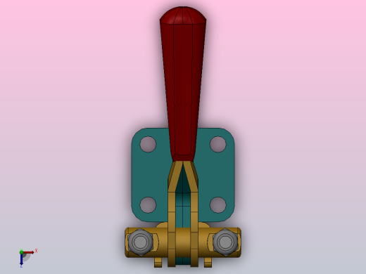 连杆拉扣，夹钳锁扣SW3dPS-53440俯视缩略图
