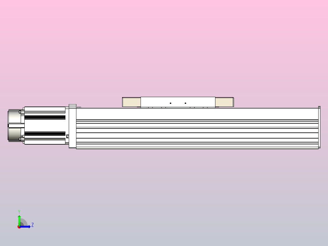 滚珠丝杠直线轴带导轨全封闭TPA-HCR-220D-3210C-L200-M-C-P1K-N3左视图