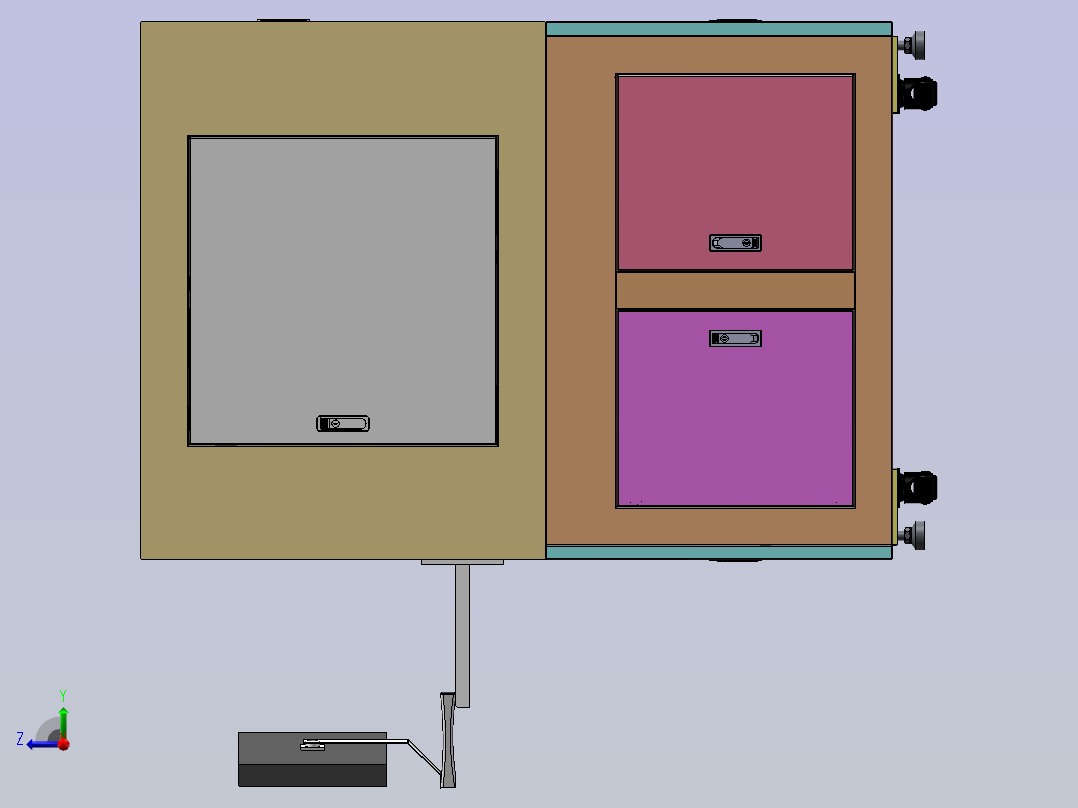 三工位组合皮带流水线缺陷检测右视图