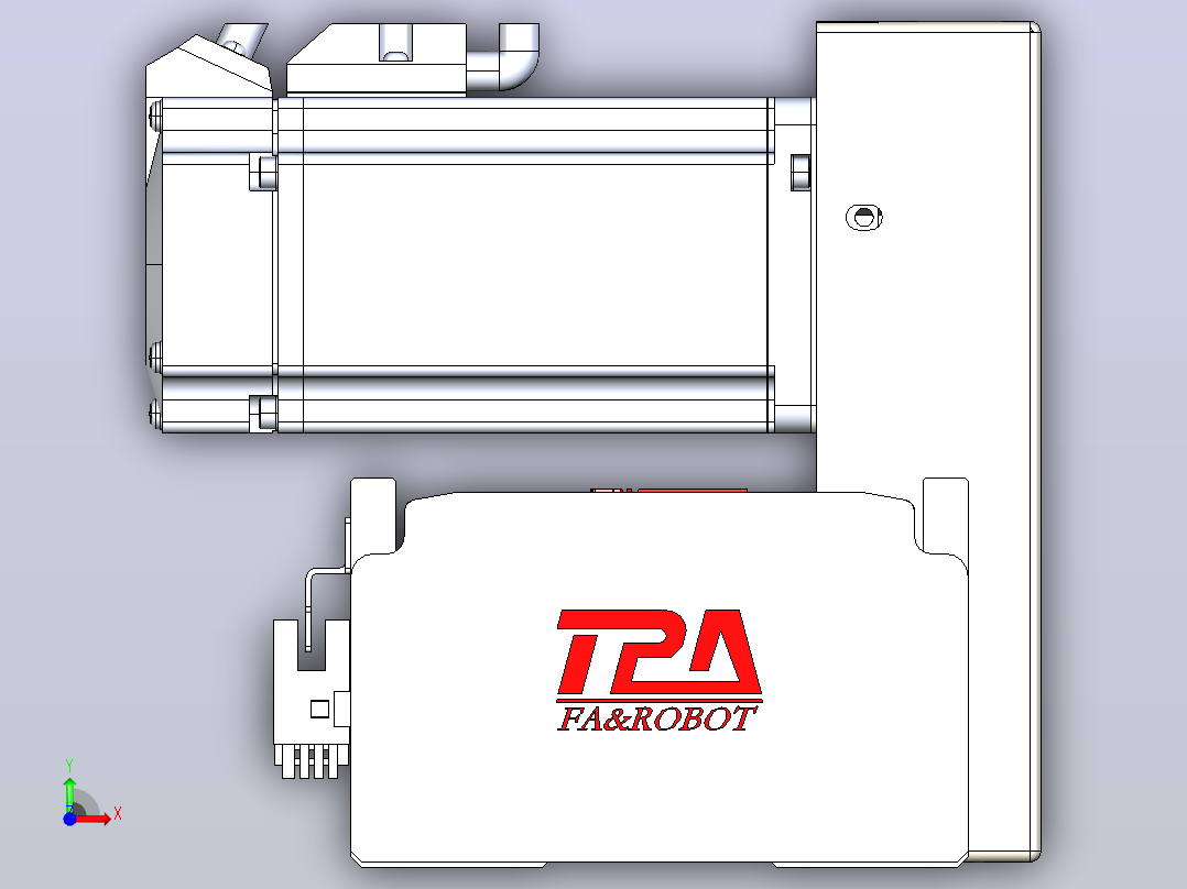 皮带直线轴半封闭可选导轨TPA-HNB-110D-90-L1700-LU-Y-P40-N3前视图