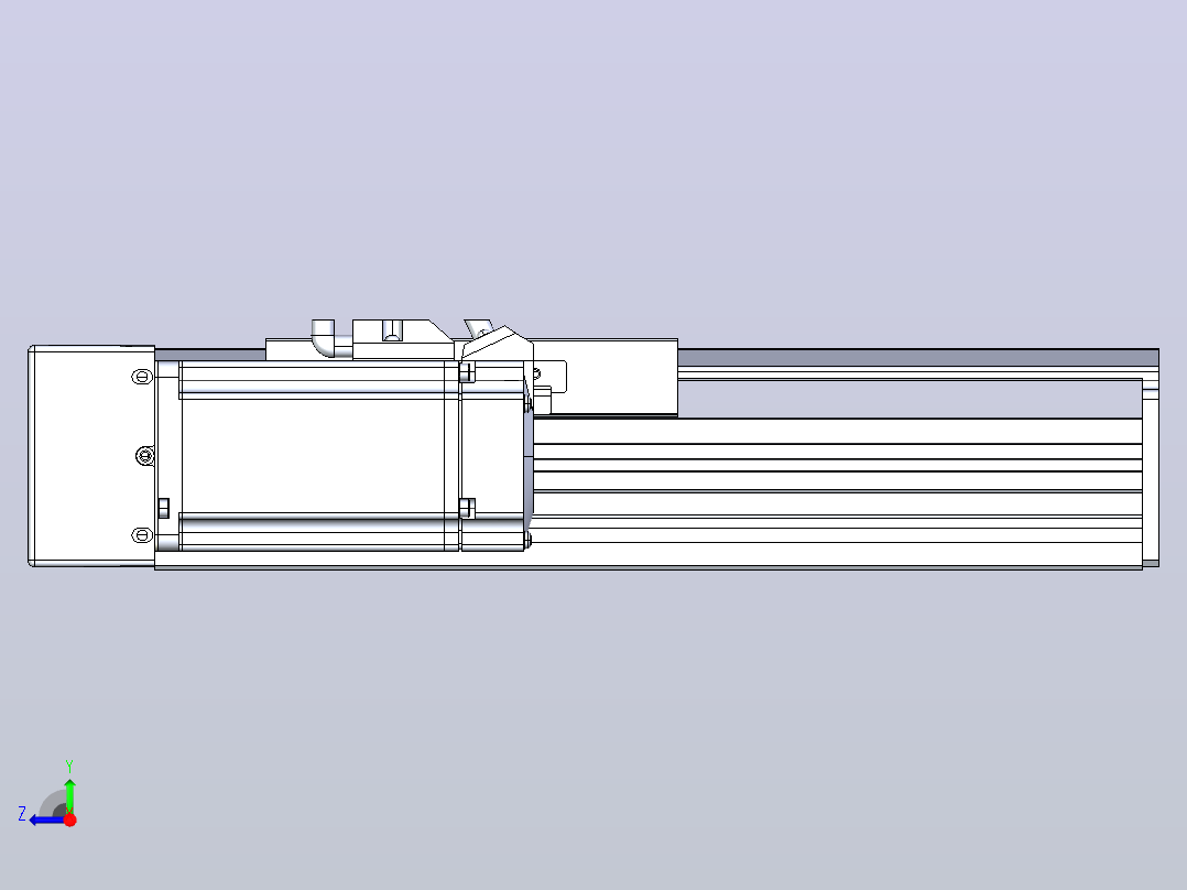 日规模组半封闭丝杆TPA-HNR-120D-1610C-L100-MR-C-P40-N3右视图