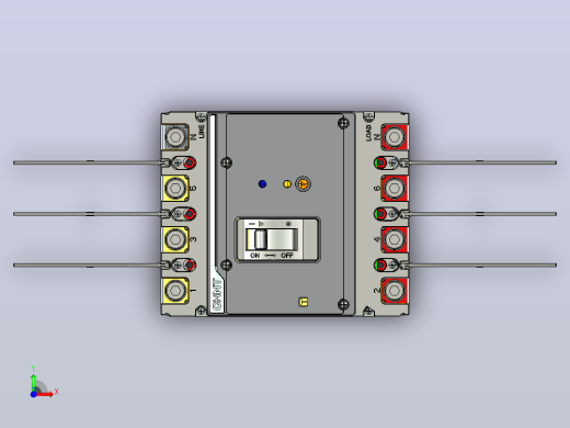 NXMLE-250H 4P剩余电流动作断路器三维模型202209前视缩略图