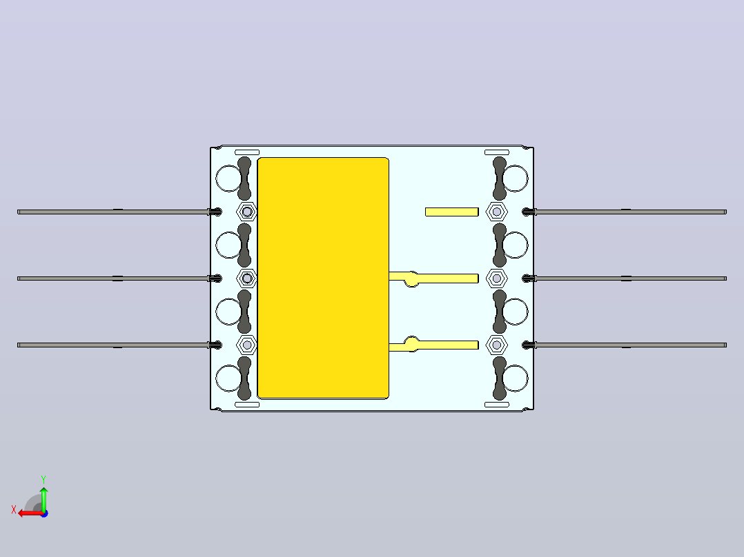 NXMLE-250H 4P剩余电流动作断路器三维模型202209后视图