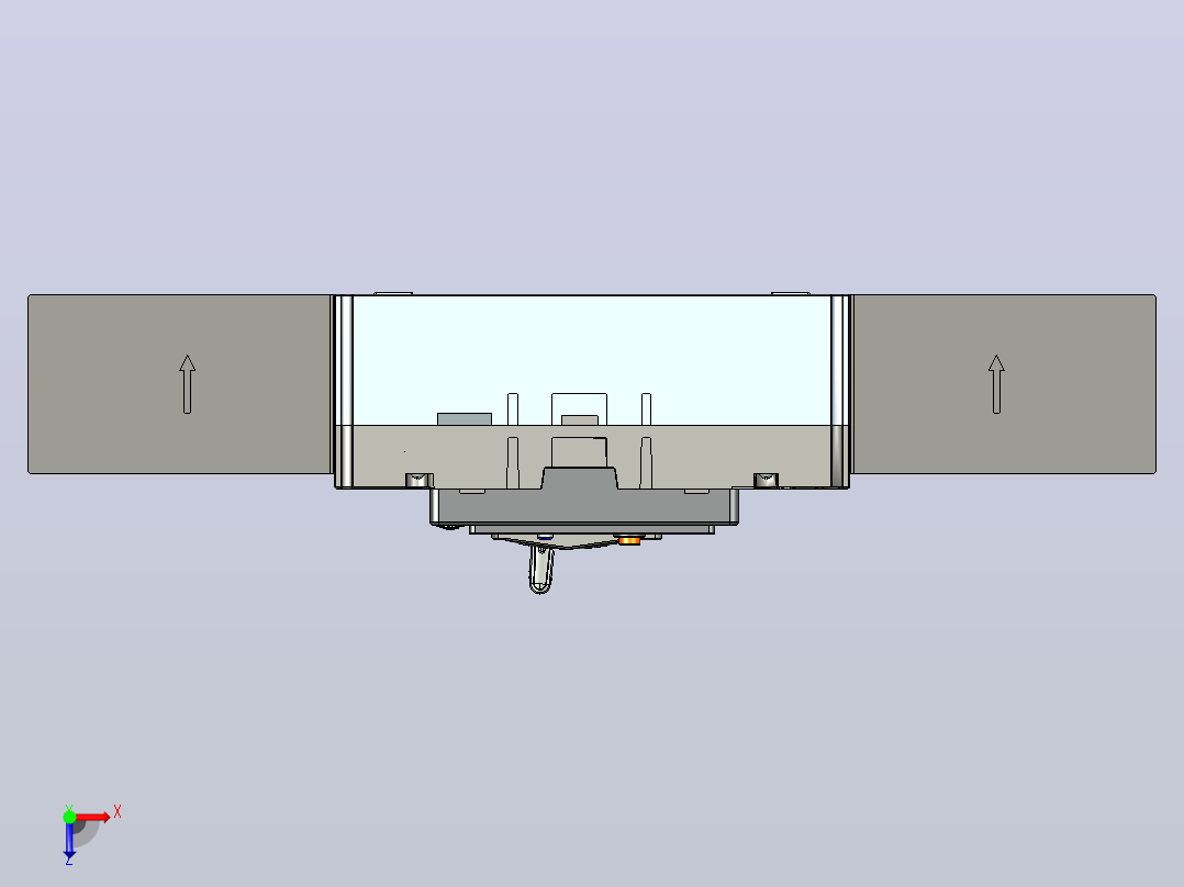 NXMLE-250H 4P剩余电流动作断路器三维模型202209俯视图