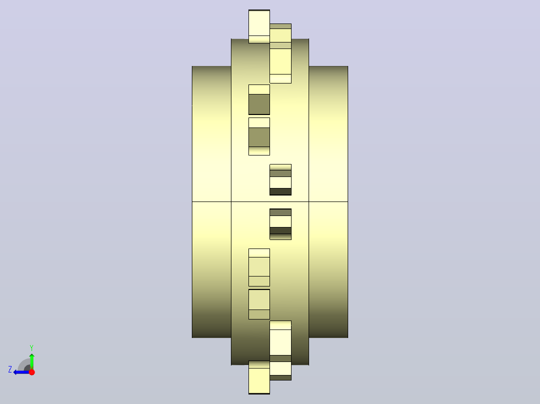 JS YS300-5-12T-R30-C1机加工主动轮右视图