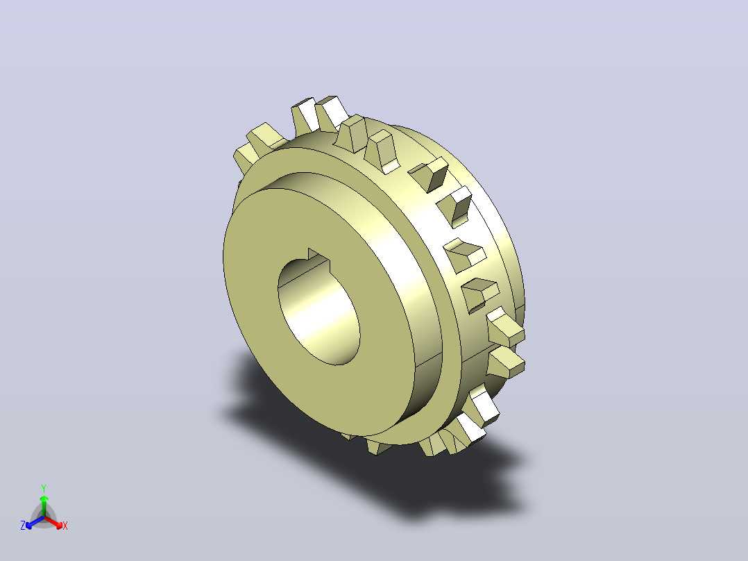 JS YS300-5-12T-R30-C1机加工主动轮正等轴测图