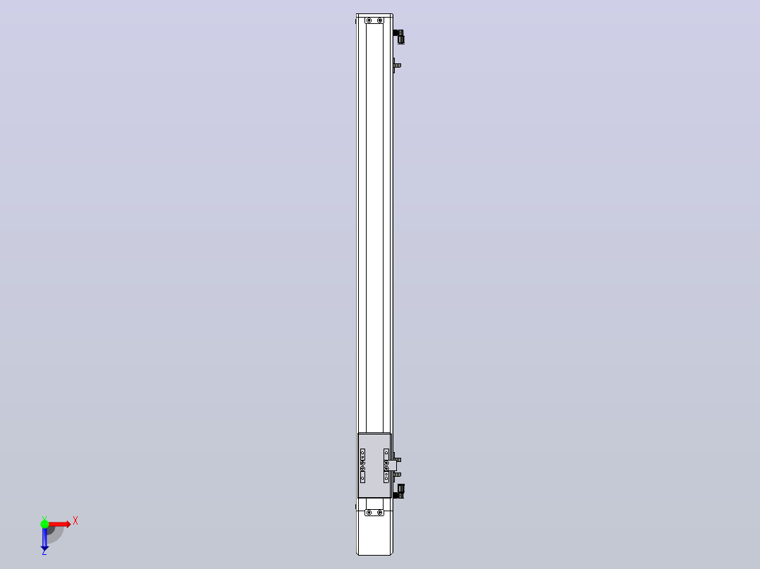 SCM6-700-BM-A57M滚珠花健、支撑座、滚珠丝杠、交叉导轨、直线模组俯视图