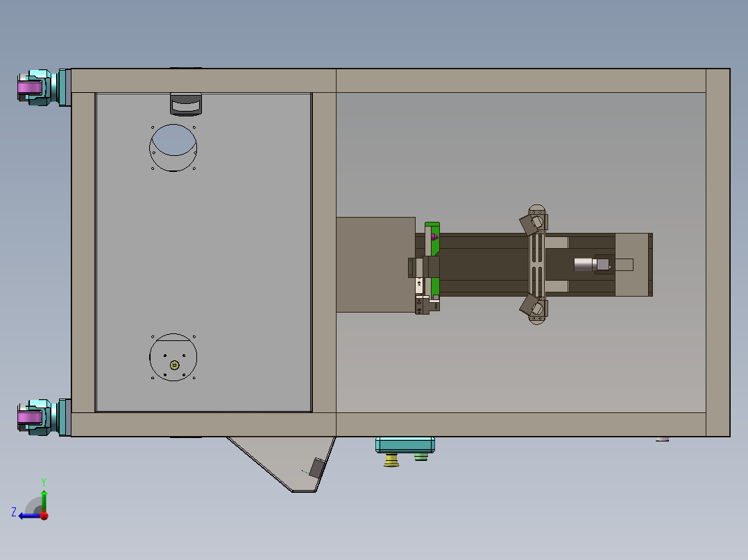 电脑视觉检测机项目设备sw17可编辑右视图