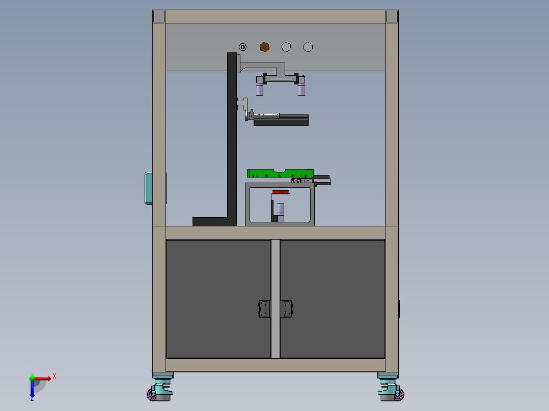 电脑视觉检测机项目设备sw17可编辑俯视图