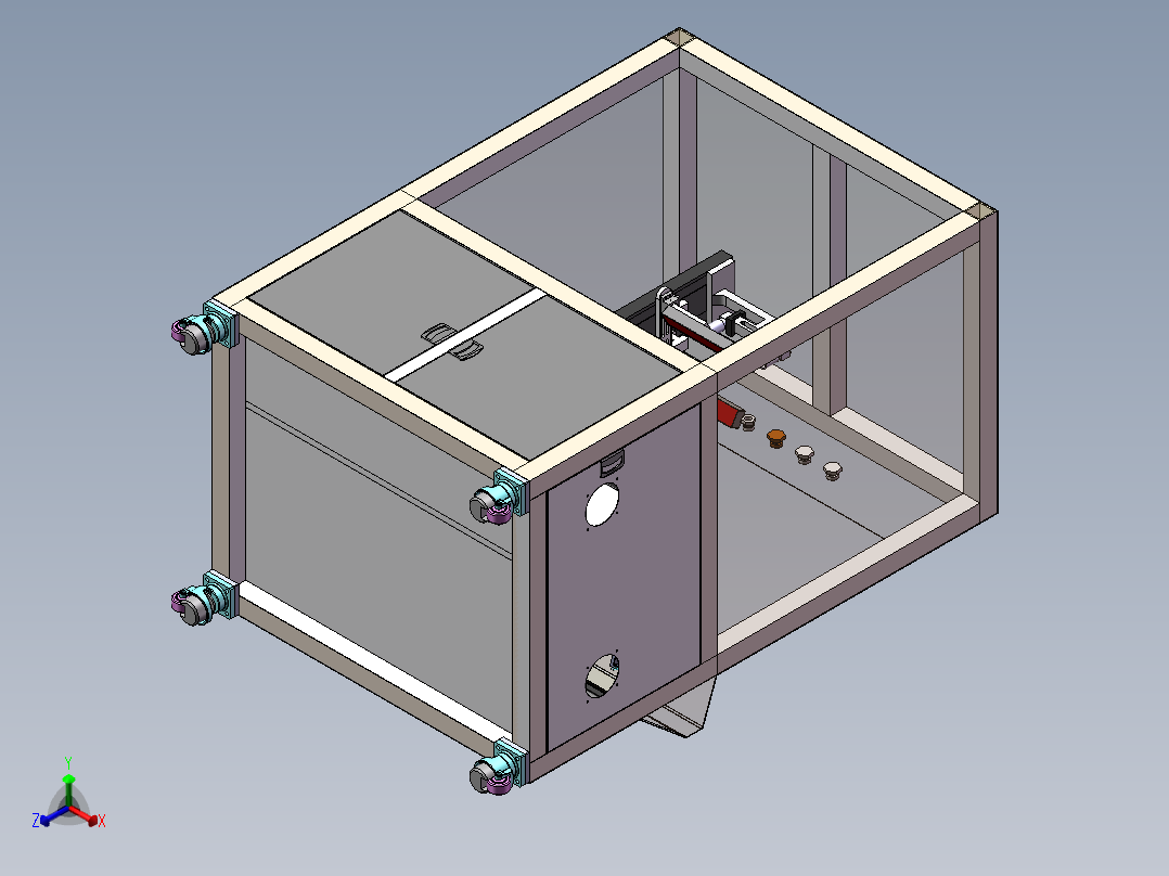 电脑视觉检测机项目设备sw17可编辑正等轴测图