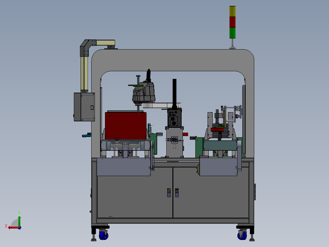 手机配件自动摆盘上料机sw17可编辑后视图