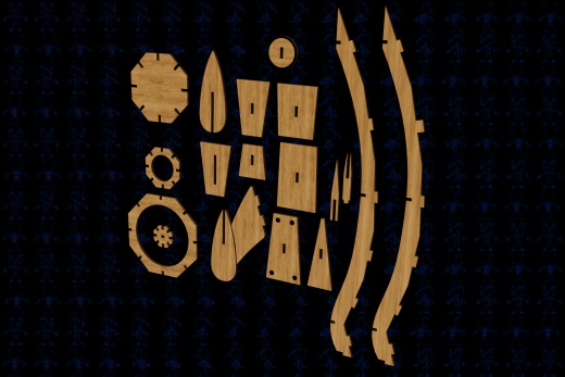 激光切割木制火箭拼装玩具3D模型图纸 Solidworks设计 STEP X_T等缩略图