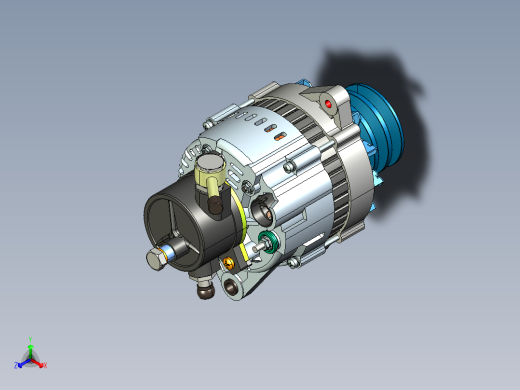 24V60A 五十铃4HF1 发电机_13正等轴测缩略图